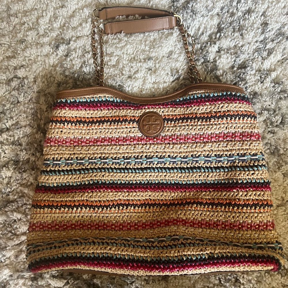 Tory Burch Marion Straw Bag
